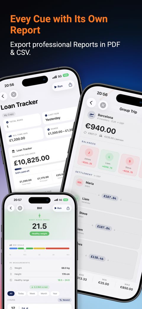 CueCalc App Store — Every Cue with Its Own Report